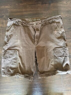 Duluth Trading Co Flex Fire Hose Cargo Shorts - Brown